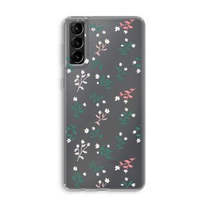 Small white flowers: Samsung Galaxy S21 Plus Transparant Hoesje