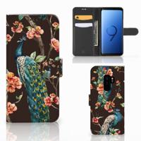 Samsung Galaxy S9 Plus | Telefoonhoesje | Met pasjeshouder | Pauw met Bloemen