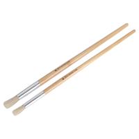 Copenhagen Pro ronde lyonpenselen set - maat 14-18 - wit Chinees varkenshaar - FSC gelakte houten steel - 2-delig - 23.149.51