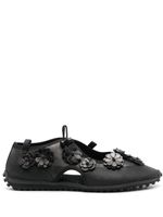 Cecilie Bahnsen ballerines Shay à fleurs appliquées - Noir