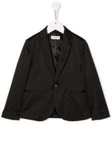 Paolo Pecora Kids blazer cintré à simple boutonnage - Noir