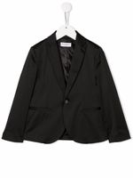 Paolo Pecora Kids blazer cintré à simple boutonnage - Noir