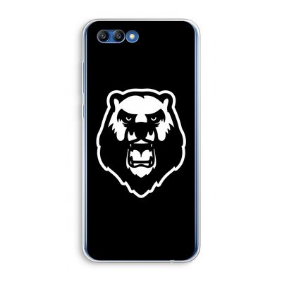 Angry Bear (black): Honor 10 Transparant Hoesje