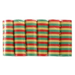 Serpentines - 6x rollen - gekleurd - papier - feestartikelen - brandvertragend   -