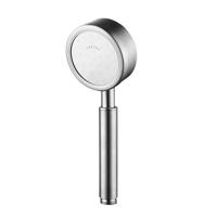 Afneembaar en wasbaar 304 roestvrijstaal ronde onder druk handheld douchekop maat: 80mm (zilver)