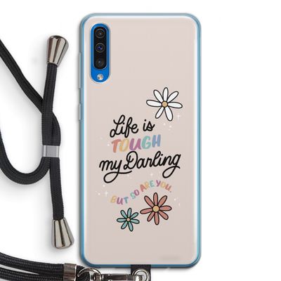 Tough Life: Samsung Galaxy A50 Transparant Hoesje met koord
