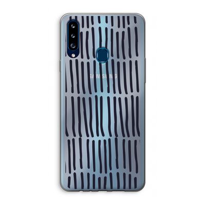 Moroccan stripes: Samsung Galaxy A20s Transparant Hoesje