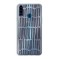 Moroccan stripes: Samsung Galaxy A20s Transparant Hoesje