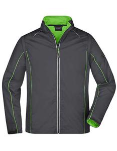 James & Nicholson JN1122 Men´s Zip-Off Softshell Jacket - /Iron-Grey/Green - L