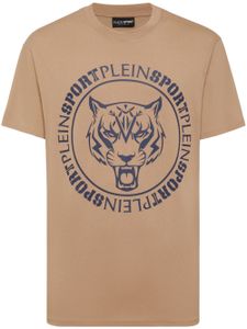Plein Sport t-shirt en coton à imprimé tigre - Tons neutres