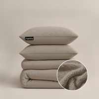 Dekbedovertrek Teddy - Taupe Grijs - Lits-Jumeaux (240x220 Cm) - Grijs & Antraciet & Roze & Groen & Crème & Meerkleurig & Off-white Microvezel Teddy - - Dekbed-Discounter.nl