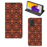 Samsung Galaxy A72 (5G/4G) Hoesje met Magneet Batik Brown