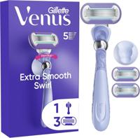 Gillette Gillette Venus Swirl Razor + 3 Navulmesjes - Gladde Huid Gillette Gillette Venus Swirl Razor + 3 Navulmesjes - Gladde Huid