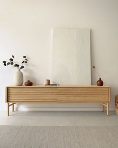 Kave Home TV-meubel Lenon Eikenhout, 200cm - Naturel