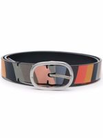 Paul Smith ceinture fine à rayures - Orange - thumbnail