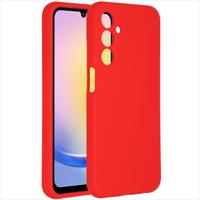 Accezz Liquid Silicone Backcover Samsung Galaxy A25 Telefoonhoesje Rood