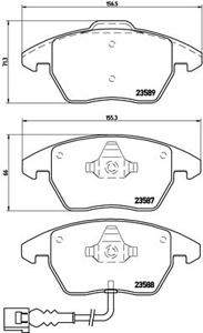 Remmenset, remschijf BREMBO, Remschijftype: Geperforeerd, Inbouwplaats: Achteras: , u.a. für Seat, VW, Audi, Skoda