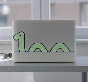 Stickers voor laptop Cartoon loch ness monster