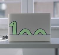 Stickers voor laptop Cartoon loch ness monster - thumbnail