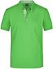 James & Nicholson JN964 Men´s Plain Polo - Lime-Green/Lime-Green/White - XL