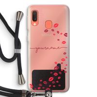 Kusjes: Samsung Galaxy A20e Transparant Hoesje met koord