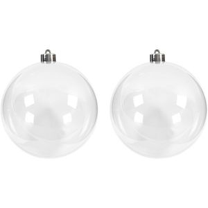 2x Kerstballen om te vullen 13,5 cm - Kerstbal