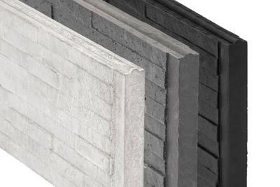 Berton Leisteen motiefplaat smal antraciet 184 cm Tuindeco - Tuindeco