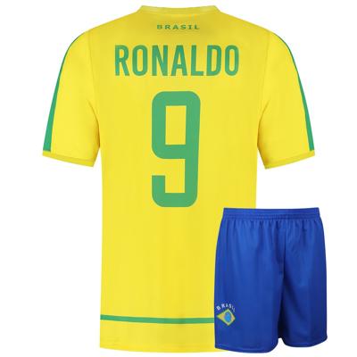 Brazilie Voetbaltenue Thuis Ronaldo - WK 2002 - Kind en Volwassenen