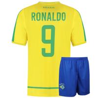 Brazilie Voetbaltenue Thuis Ronaldo - WK 2002 - Kind en Volwassenen