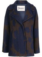 Herno veste boutonnée à fleurs - Bleu