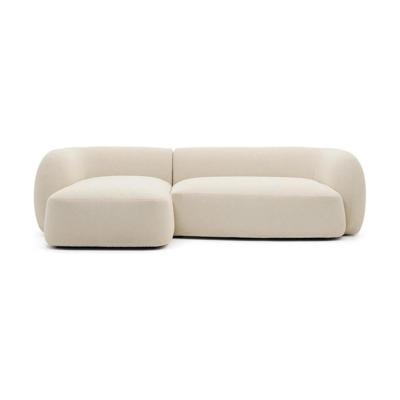 Kave Home Martina 3-zits bank Chaise Longue links Ecru