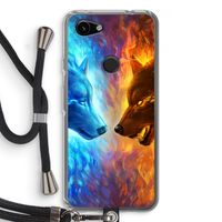 Fire & Ice: Pixel 3a Transparant Hoesje met koord