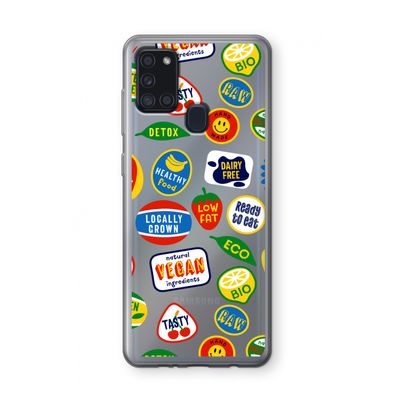 Fruitsticker: Samsung Galaxy A21s Transparant Hoesje