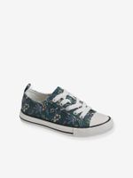 Stoffen decoratieve sneakers voor meisjes groene tropische print - thumbnail