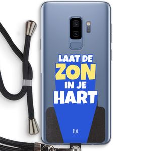 Laat de zon in je hart: Samsung Galaxy S9 Plus Transparant Hoesje met koord