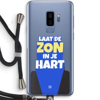 Laat de zon in je hart: Samsung Galaxy S9 Plus Transparant Hoesje met koord