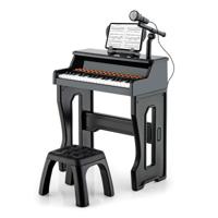37-Toetsen Kinder Keyboard Elektronisch Kinderpiano met Kruk Microfoon & Bladmuziekstandaard voor Kinderen vanaf 3 Jaar Zwart