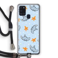 Manta: Samsung Galaxy A21s Transparant Hoesje met koord