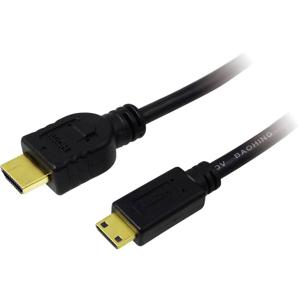 LogiLink CH0023 HDMI-kabel HDMI Aansluitkabel HDMI-A-stekker, HDMI-mini-C-stekker 2.00 m Zwart 4K UHD