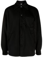 GCDS veste boutonnée à logo brodé - Noir