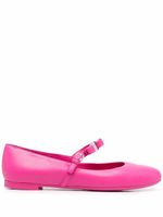 Ferragamo ballerines en cuir à détail de nœud - Rose