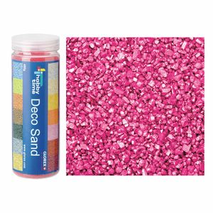 2x busjes fijn decoratie zand/kiezels roze 480 gram