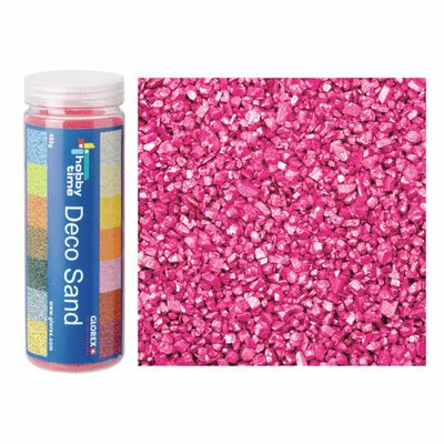 2x busjes fijn decoratie zand/kiezels roze 480 gram