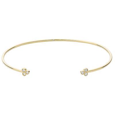 Fossil JF04113710 Armband Bangle Sutton staal-zirconia goudkleurig-wit