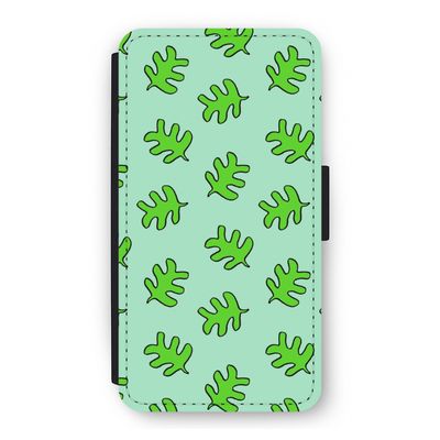 Groene blaadjes: iPhone 11 Pro Flip Hoesje