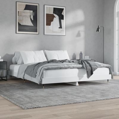 Bedframe bewerkt hout wit 140x200 cm