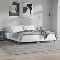 Bedframe bewerkt hout wit 140x200 cm