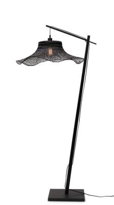 Vloerlamp Ibiza - Bamboe Zwart - 83x65x176cm
