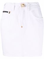 Philipp Plein minijupe en jean - Blanc