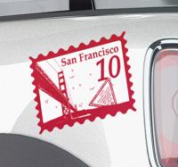 Autostickers San francisco-kaart Autostickers San francisco-kaart